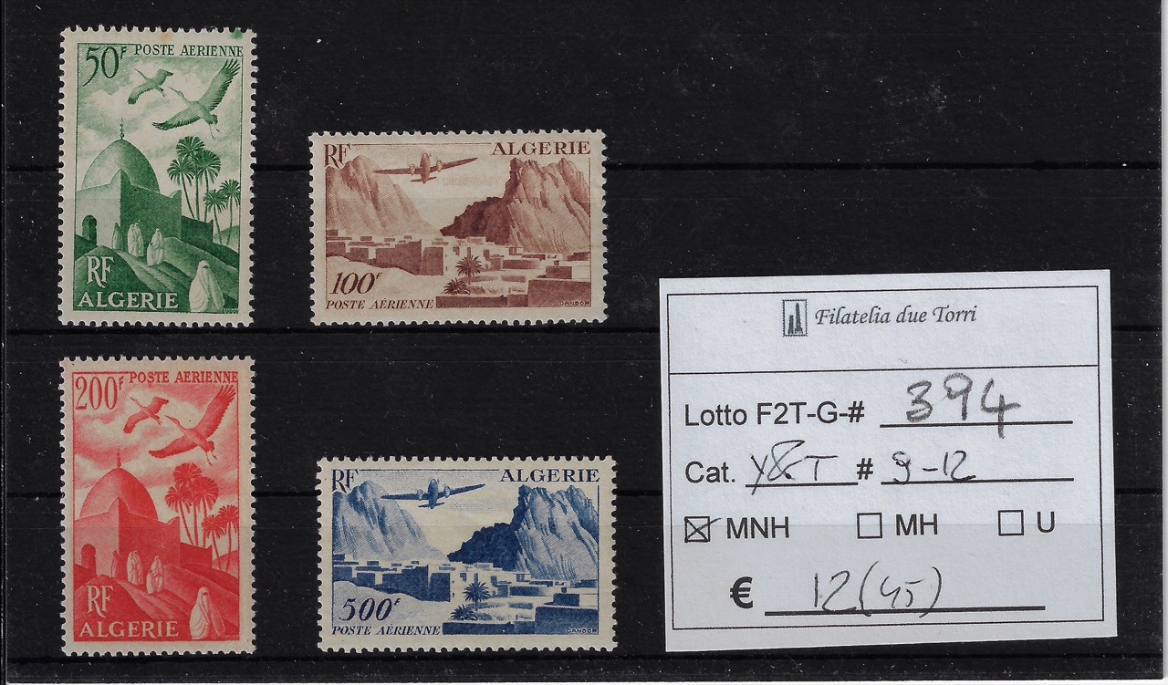 1949 - 1953 Posta aerea Yvert & Tellier da 9 a 12