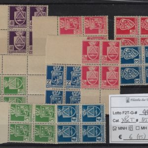 1942 - 1943 Stemmi Yvert & Tellier 175/183 quartine.