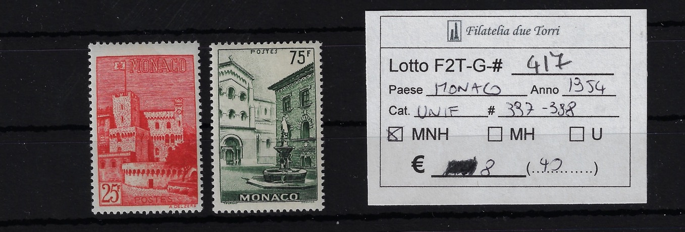 1954 Vedute Unif 397/398