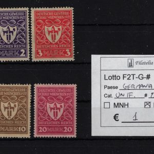 1922 Fiera Monaco Unif 214/219
