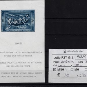 1945 Beneficenza foglietto Unif BF 11