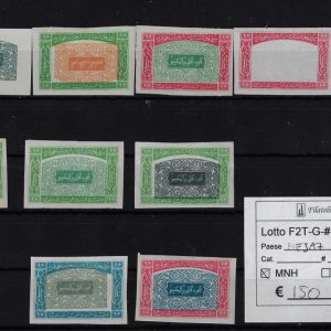 Hejaz 1925 Prove di stampa del re Ali Scott L168/L185 Certificato