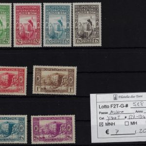 1937 Soggetti vari Yvert & Tellier 127/134