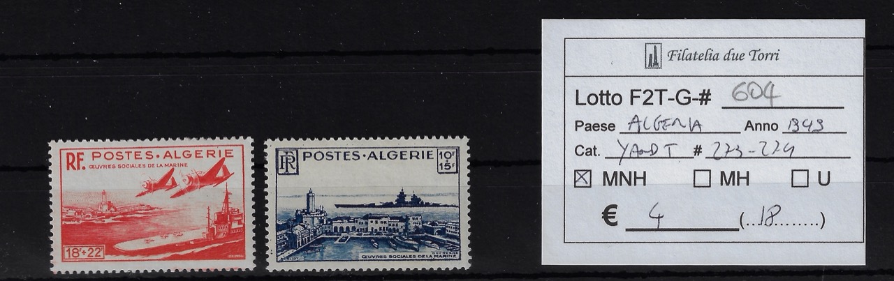 1949 Posta Aerea Yvert & Tellier 273/274