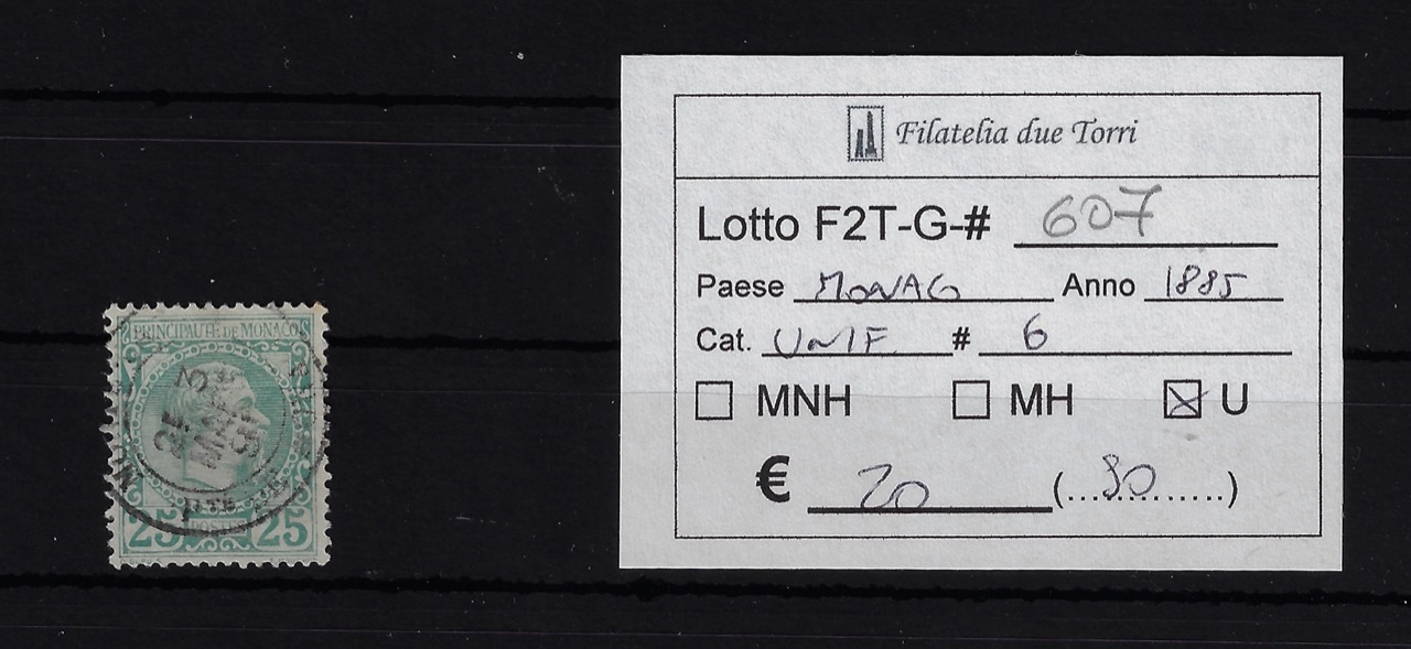 1885 Effigie del rincipe Carlo III Unif 6