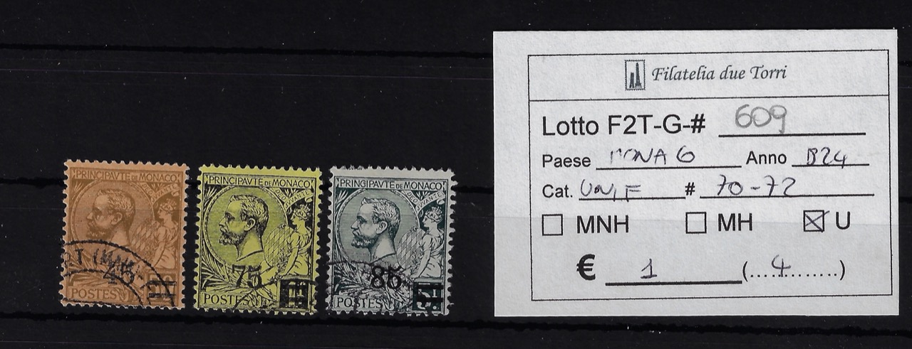 1924 Tipi precedenti sovrastampatri Unif 70/72