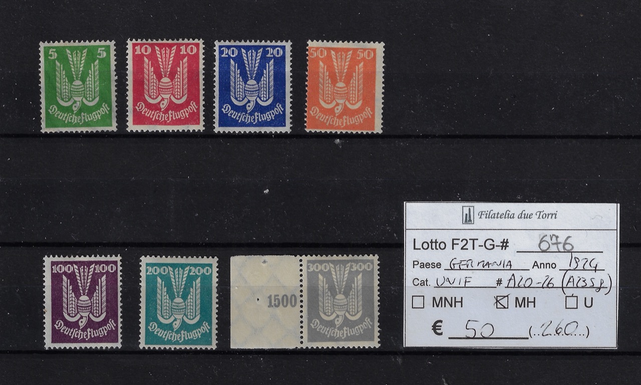 1924 Posta aerea Unif A20/A26 A23 senza gomma