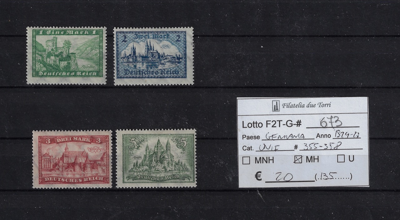 1924 - 1927 Vedute Unif 355/358