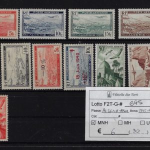 1945 - 1948 Posta aerea selezione Yvert & Tellier numeri vari