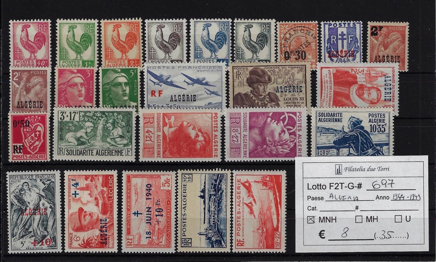1944 - 1949 Soggetti vari selezione Yvert & Tellier numeri vari