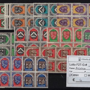 1947 - 1948 Stemmi selezione Yvert & Tellier numeri vari In quartine