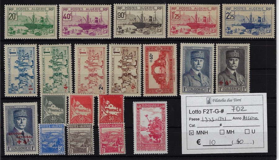 1939 - 1941 Soggetti vari selezione Yvert & Tellier numeri vari