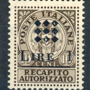 1945 Recapito Autorizzato Soprastampato