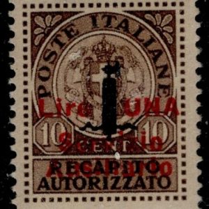 1945 Recapito Autorizzato Fascio Soprastampato