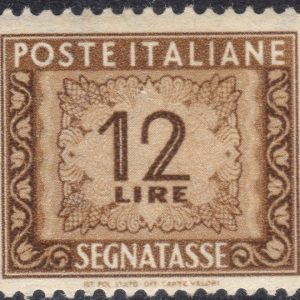 1947 Segnatasse Cifra £. 12