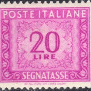 1947 Segnatasse Cifra £. 20