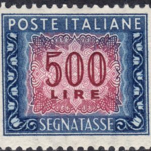 1952 Segnatasse Cifra £. 500