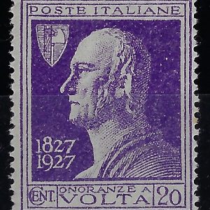 1927 Volta varietà colore 20c. Violetto