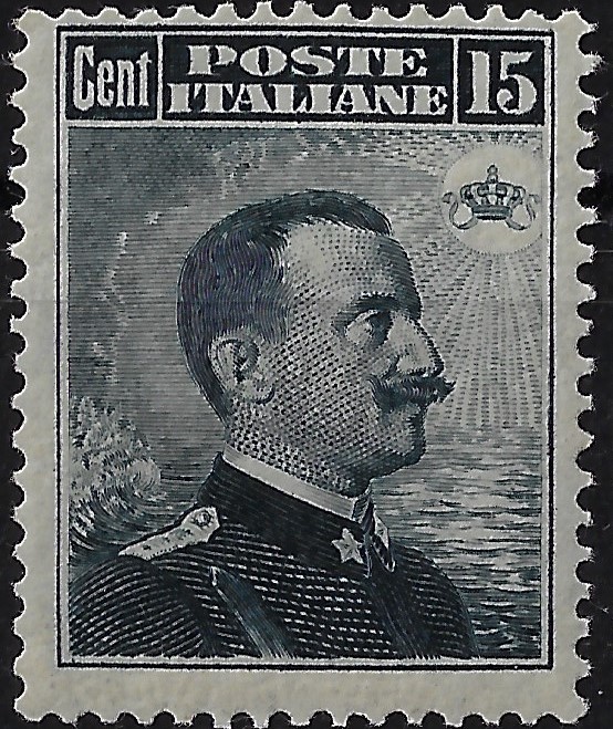1911 15 c. calcografico " due stellette"