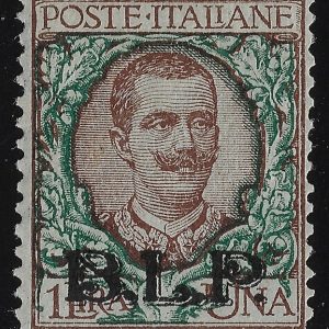 1922 B. L. P. - BLP 1 L. bruno verde sopr. azzurra