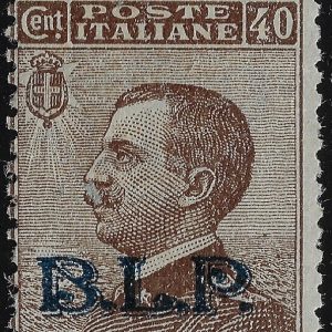 1922 B. L. P. - BLP 40 c. bruno sopr. azzurra