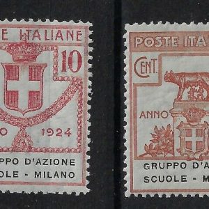 1925 Enti Parastatali Gruppo Scuole Milano serie completa
