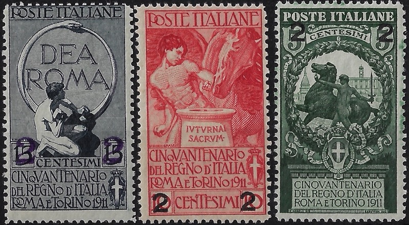 1913 Unità Soprastampata serie completa