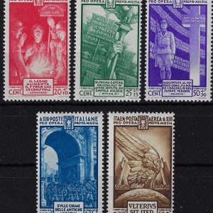 1935 Milizia IV con Posta aerea serie completa