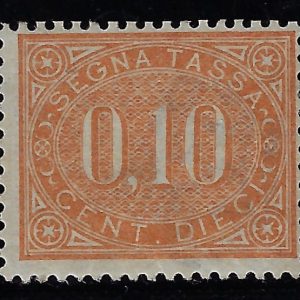 1869 Segnatasse 10c arancio ©