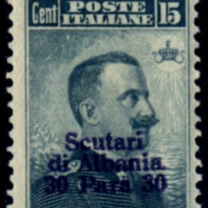1916 20 Cent. su 30 Piastre su 15 cent.