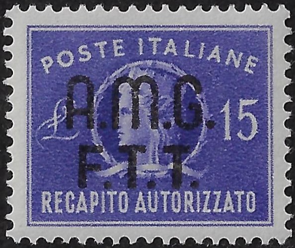 1949 Recapito Autorizzato £. 15 Trieste