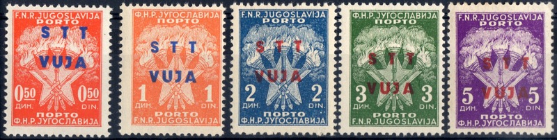 1949 Segnatasse Segnatasse di Jugoslavia del 1946/47 soprastampati