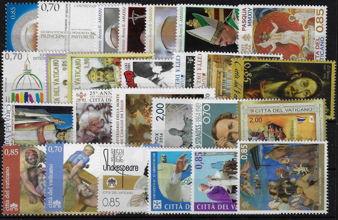 2014 Annata completa senza foglietti