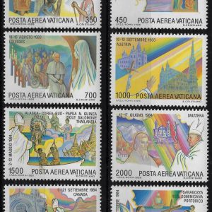 1986 Posta Aerea I Viaggi del Papa