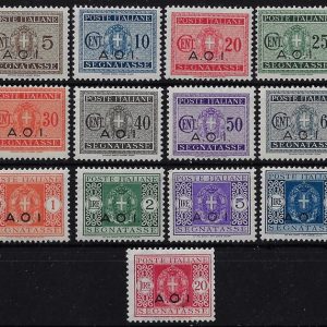 1939 segnatasse Sovrastampati AOI