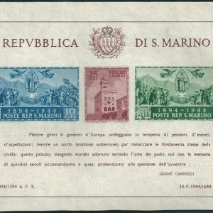 1945 Giosué Carducci filigrana USA