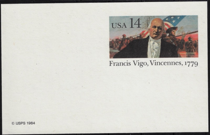 1986 Usa F. Vigo Cartolina postale Congiunta