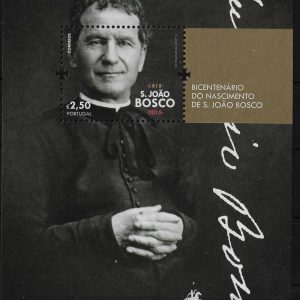2015 Portogallo 200° Don Bosco Foglietto Congiunta