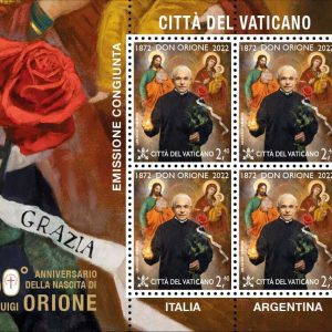2022 Vaticano Don Orione minifoglio congiunta