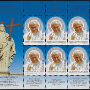2014 Polonia Canonizzazione G.Paolo II minifoglio congiunta