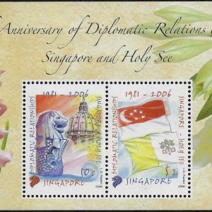 2006 Singapore rapporti diplomatici Foglietto congiunta
