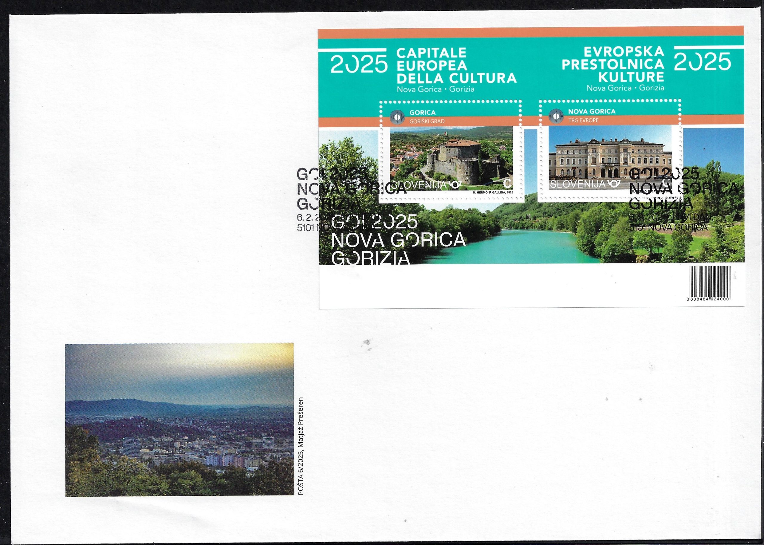 2025 Slovenia Capitale della cultura Gorizia - Nova Gorica Congiunta FDC
