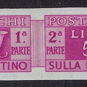 1946 Pacchi postali £. 5 non dentellato
