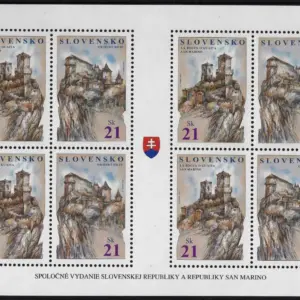 2007 Slovacchia Rocche Minifoglio congiunta