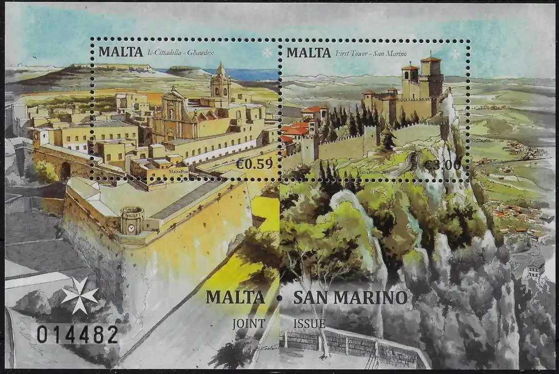 2016 Malta Rapp.Amicizia Foglietto congiunta