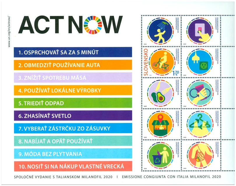 2020 Slovacchia Act Now Foglietto Congiunta