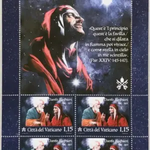 2021 Vaticano 700° Dante Minifoglio Congiunta