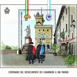 2021 San Marino Carabinieri RSM Foglietto Congiunta