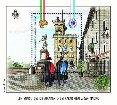 2021 San Marino Carabinieri RSM Foglietto Congiunta
