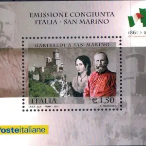 2011 Italia 150° Unità d'Italia Garibaldi congiunta